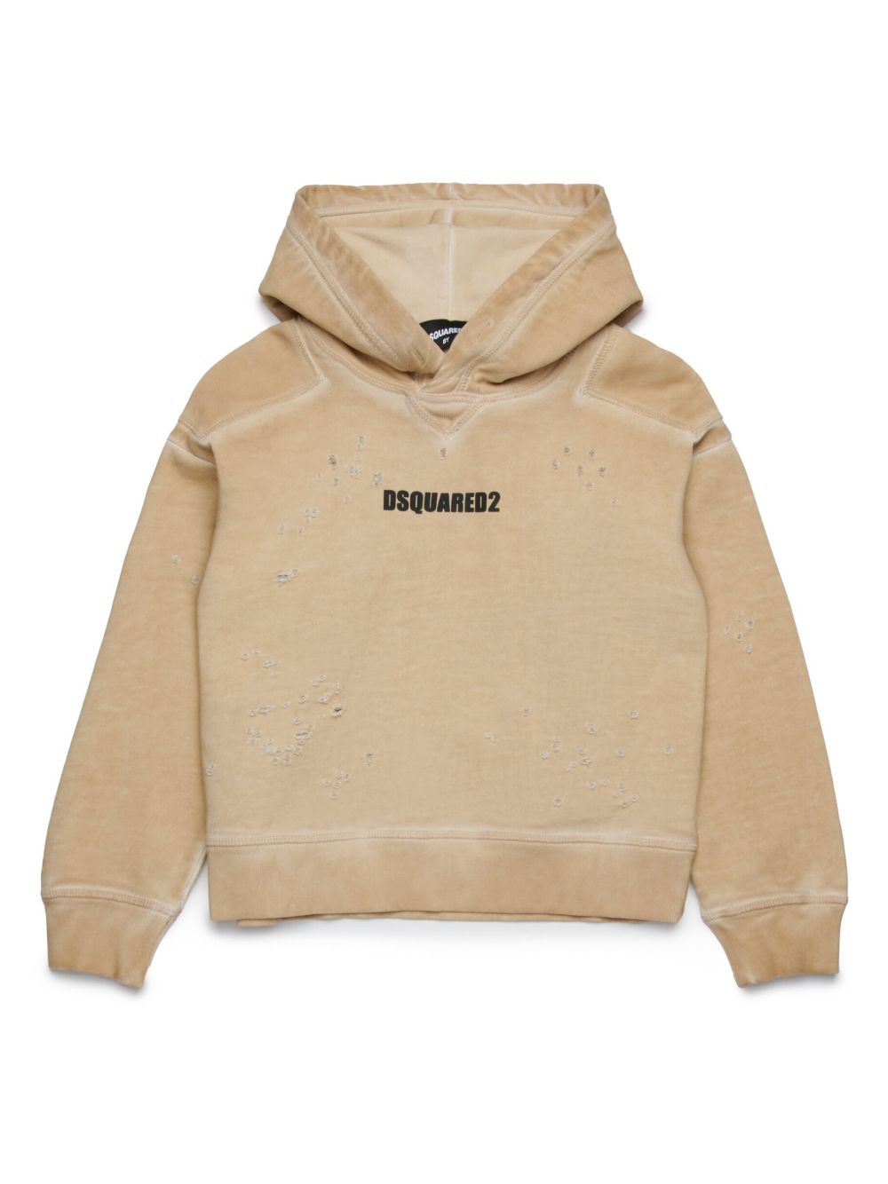 DSQUARED2 KIDS logo印花连帽衫 - 中性色