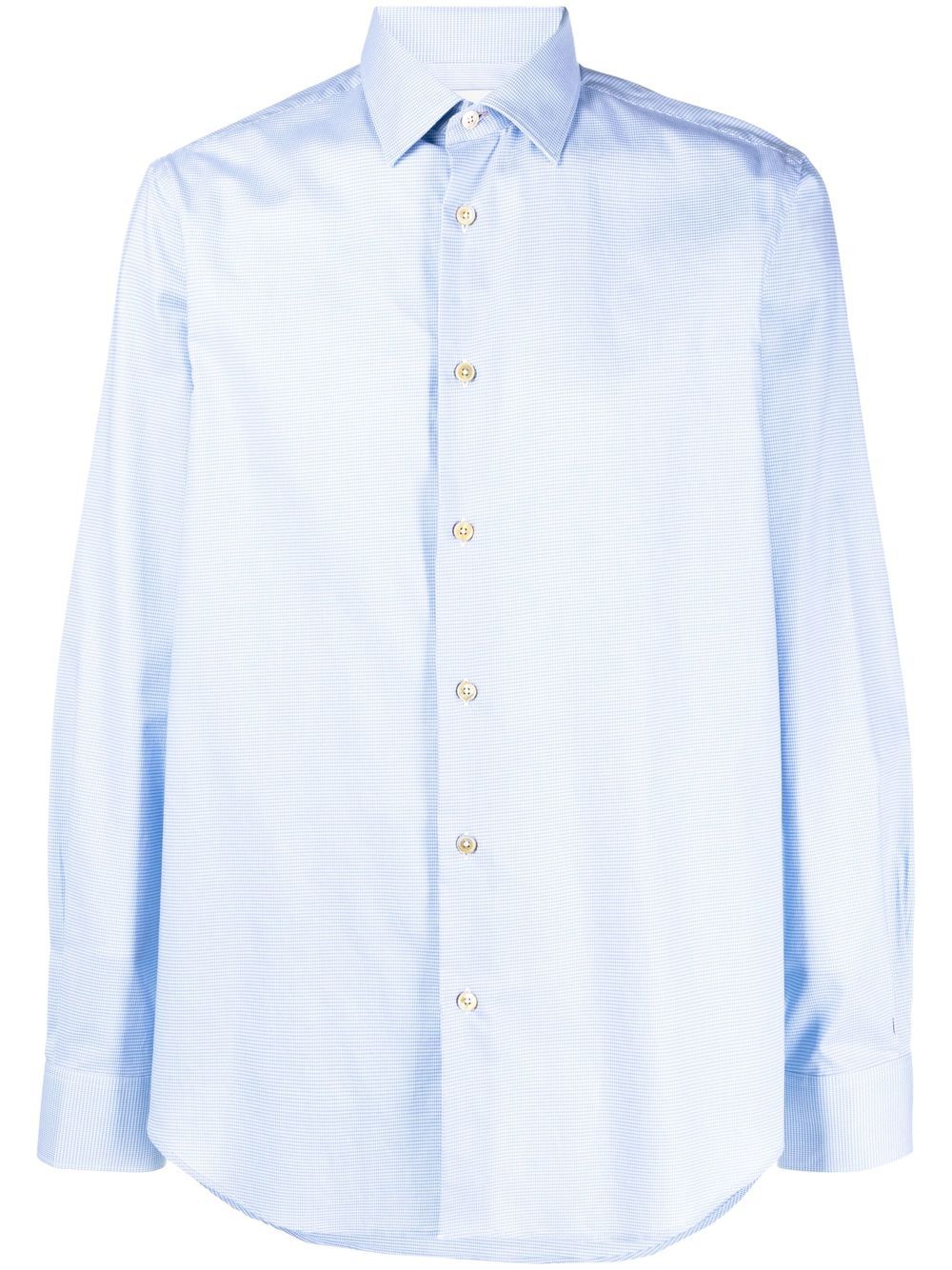 Paul Smith 棉格纹衬衫 - 蓝色