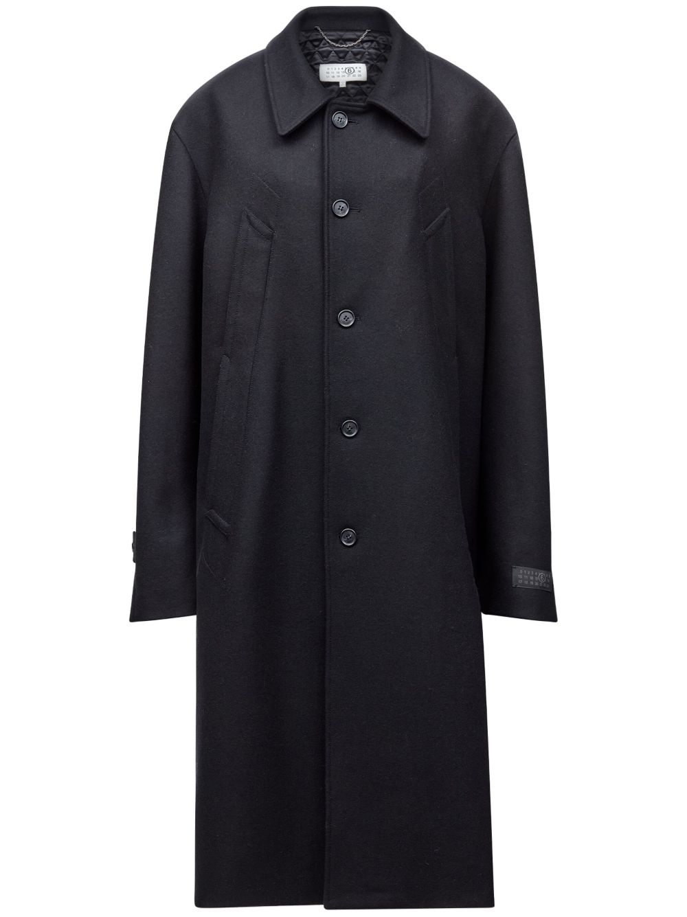 MM6 Maison Margiela 经典翻领搭扣外套 - 黑色