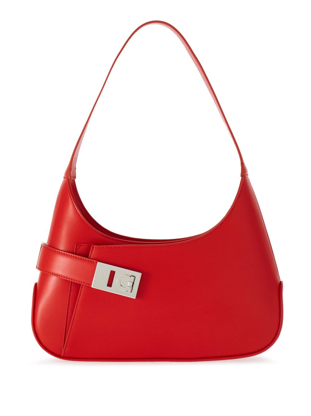 Ferragamo Hobo 皮质中号单肩包 - 红色