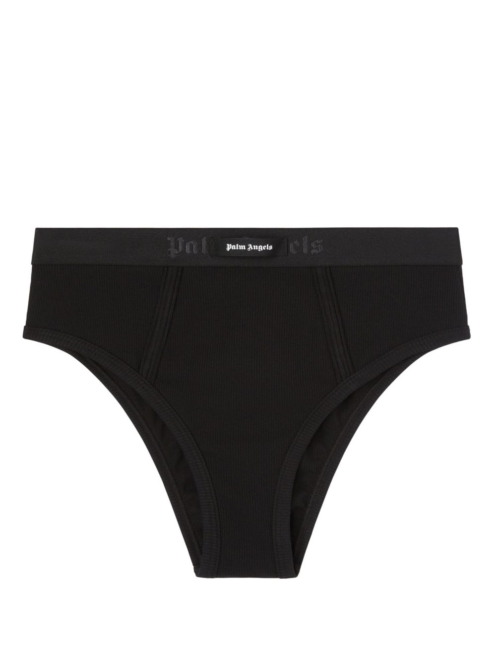 Palm Angels logo腰边高腰三角内裤 - 黑色
