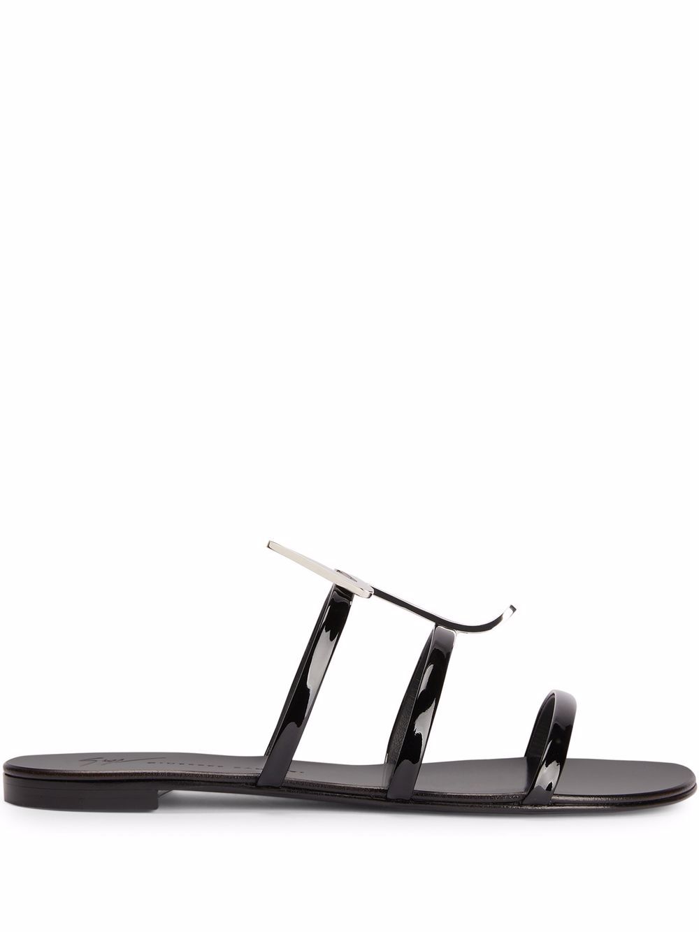 Giuseppe Zanotti Syrma G字袢带凉鞋 - 黑色