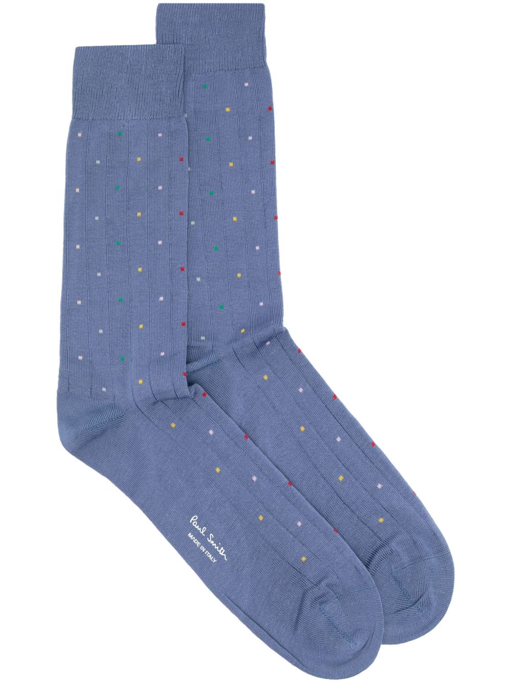 Paul Smith 波点中筒针织袜 - 蓝色