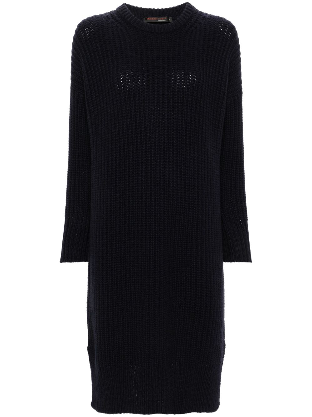 Incentive! Cashmere 中长连衣裙 - 蓝色