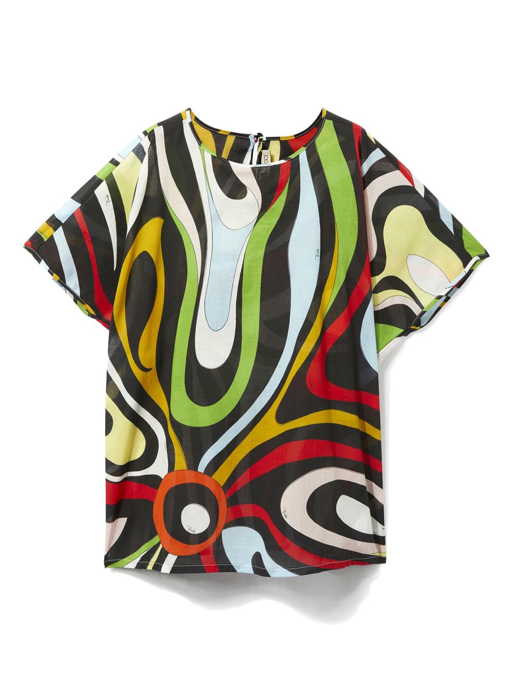 PUCCI Junior Marmo 印花短袖连衣裙 - 黑色