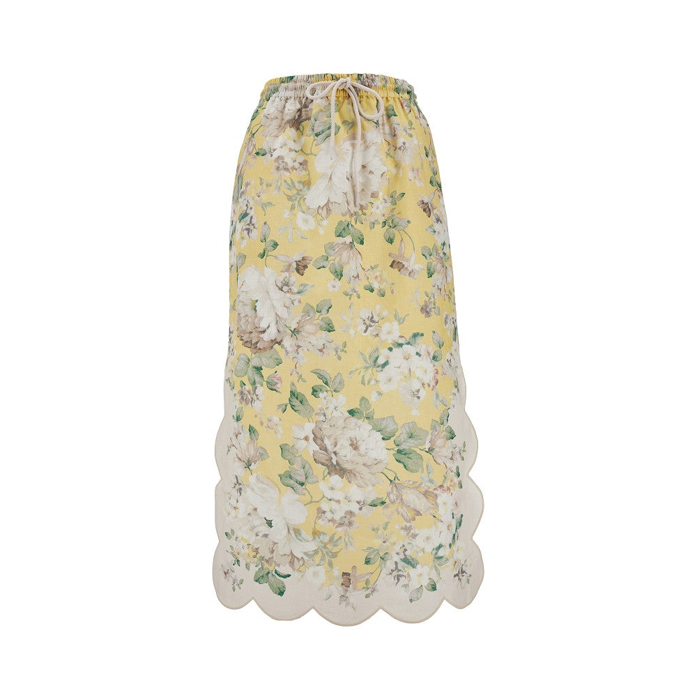 ZIMMERMANN 'Acacia' linen midi skirt Woman I