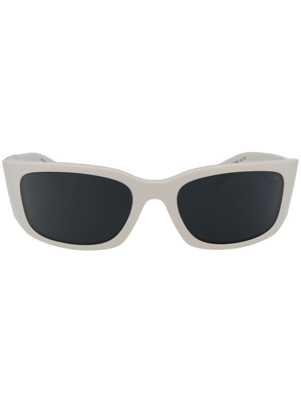 Prada Eyewear 0PRA19S 长方形镜框太阳眼镜 - 白色
