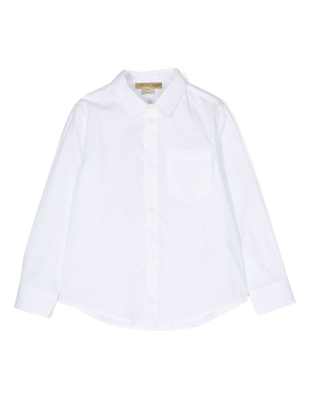 Stella McCartney Kids 贴袋府绸衬衫 - 白色