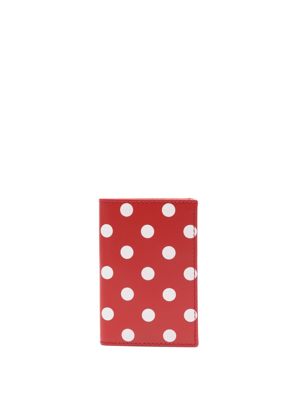 Comme Des Garçons Wallet 波点印花皮质钱包 - 红色