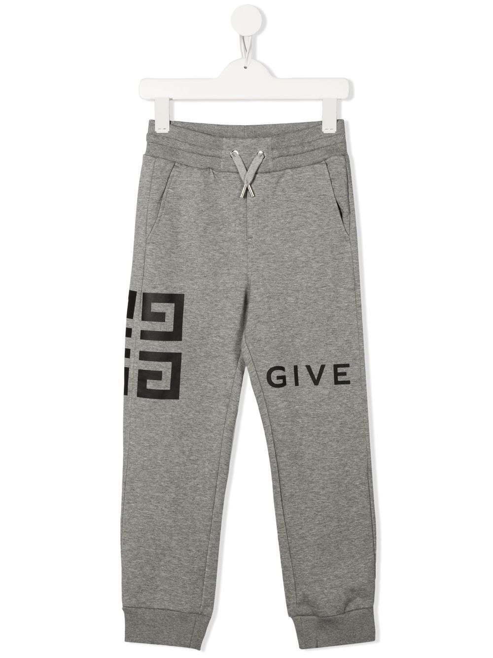 Givenchy Kids 纪梵希 4G 图案运动裤 - 灰色