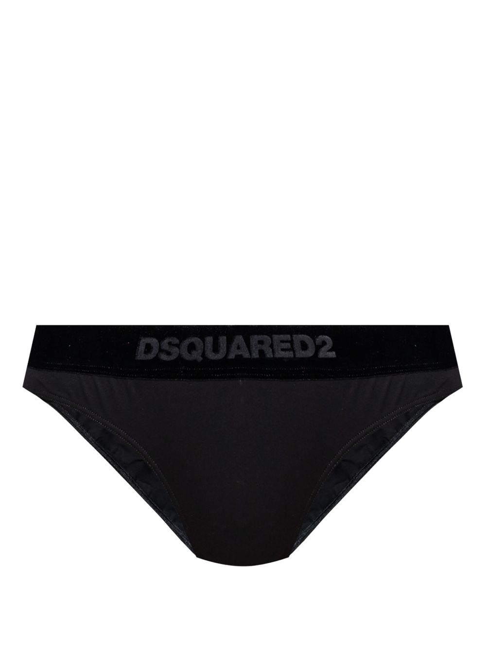 DSQUARED2 velvet-trim briefs - 黑色