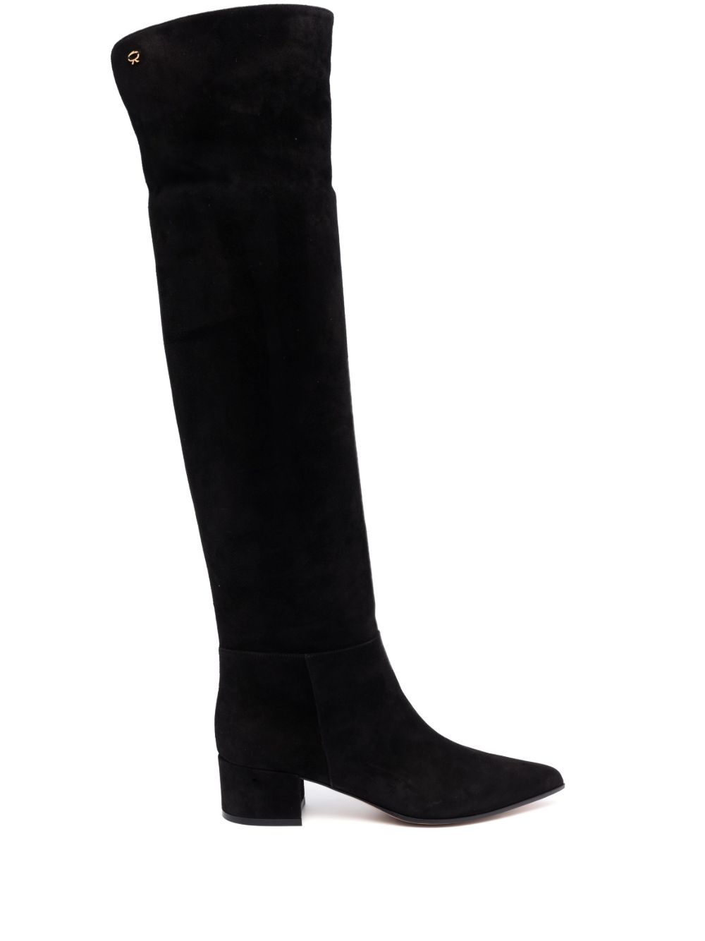 Gianvito Rossi 绒面皮及膝靴 - 黑色