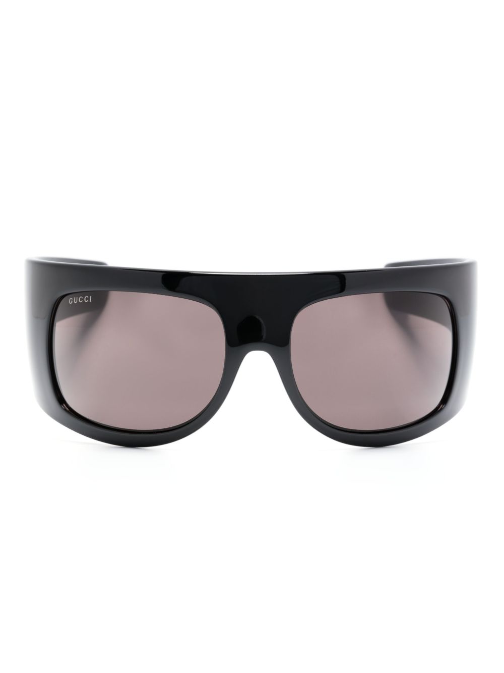 Gucci Eyewear 面罩式有色镜片太阳眼镜 - 黑色