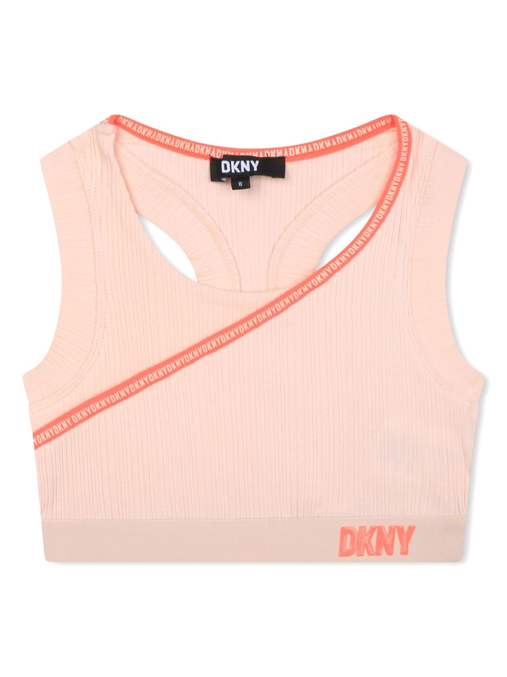 Dkny Kids 对比边饰短款上衣 - 粉色