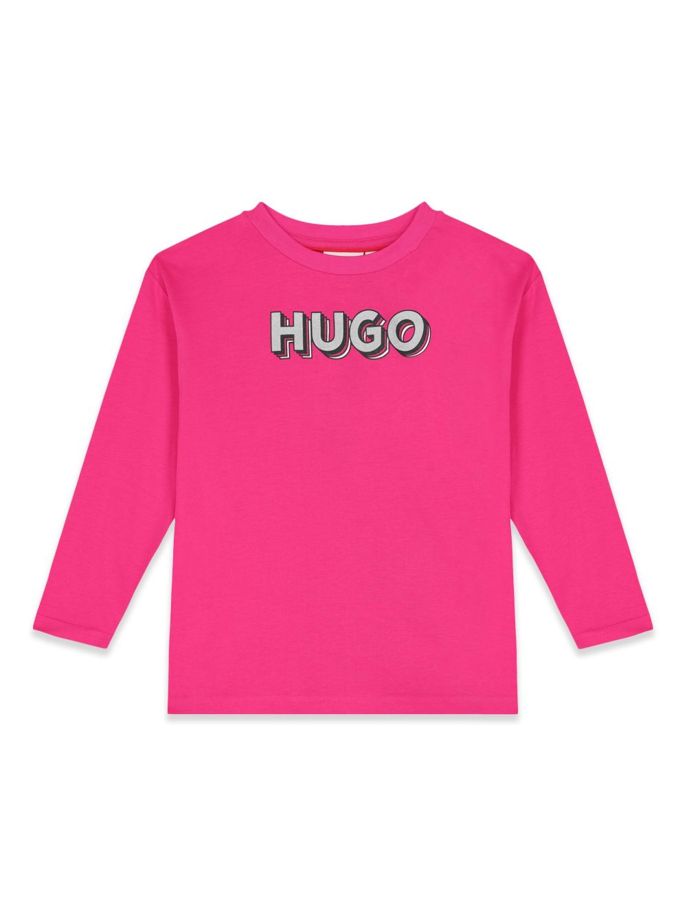 HUGO KIDS logo印花T恤 - 粉色
