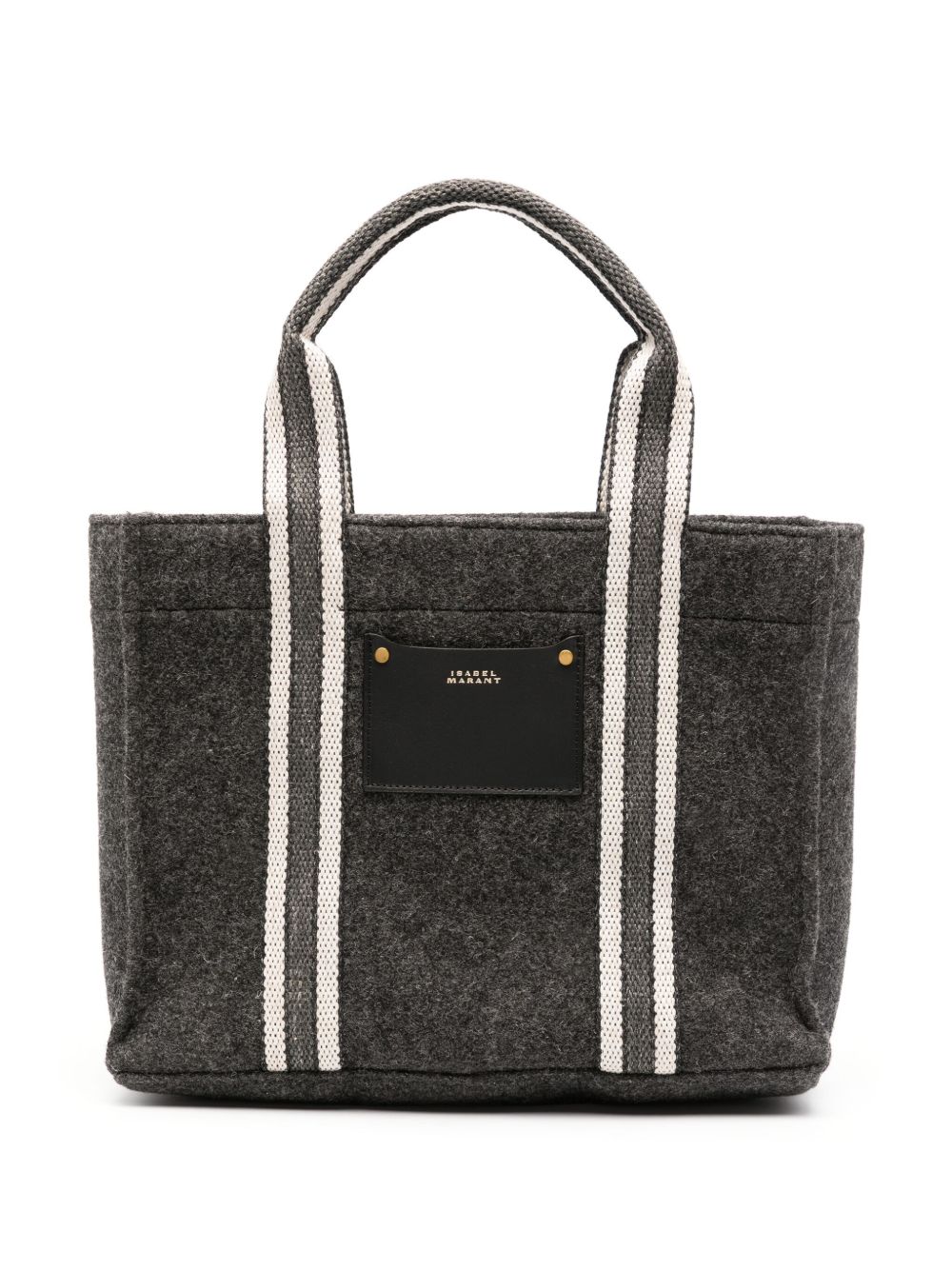 ISABEL MARANT Puebla logo贴花手提包 - 灰色