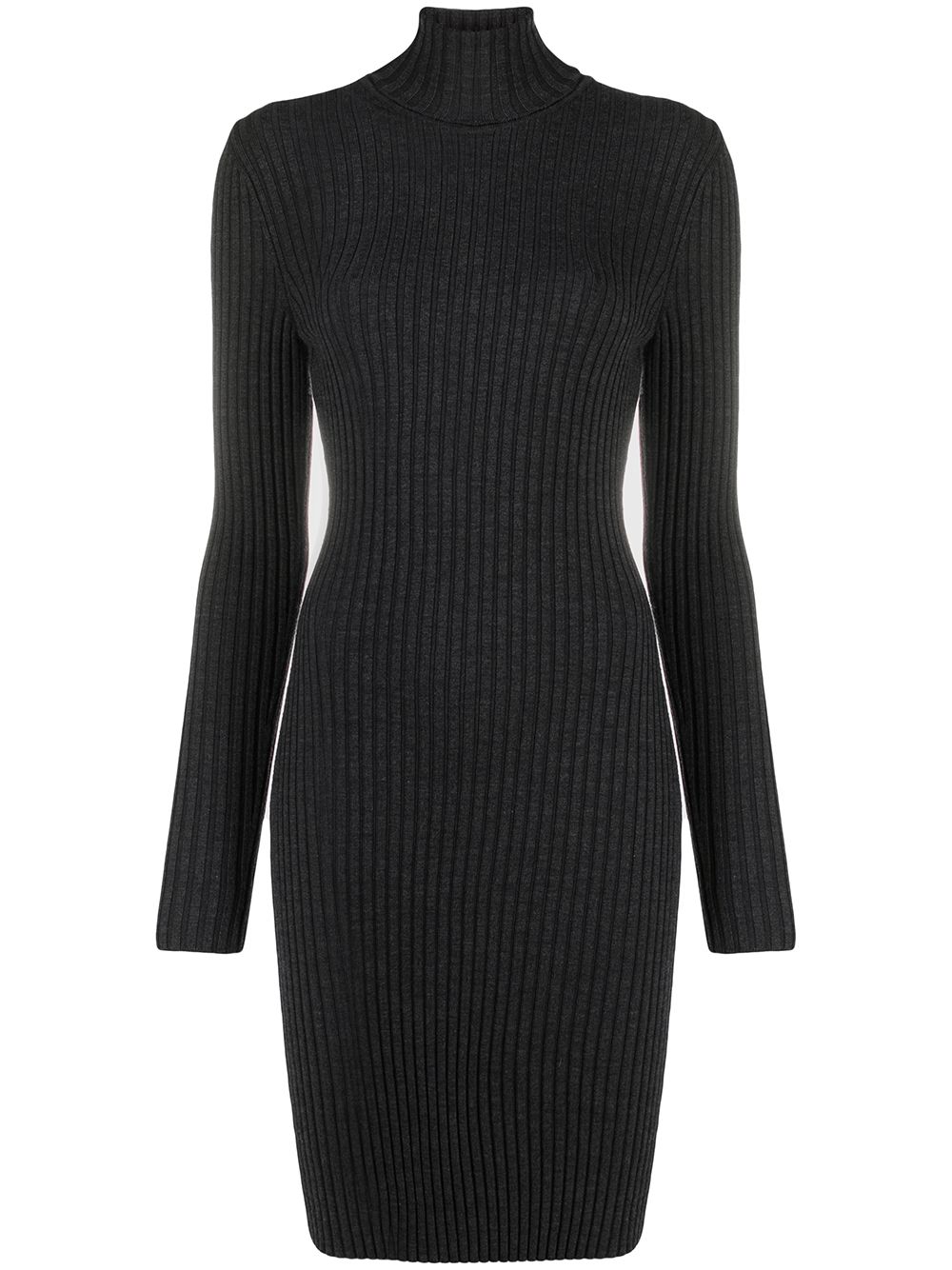 Wolford 罗纹针织高领连衣裙 - 灰色