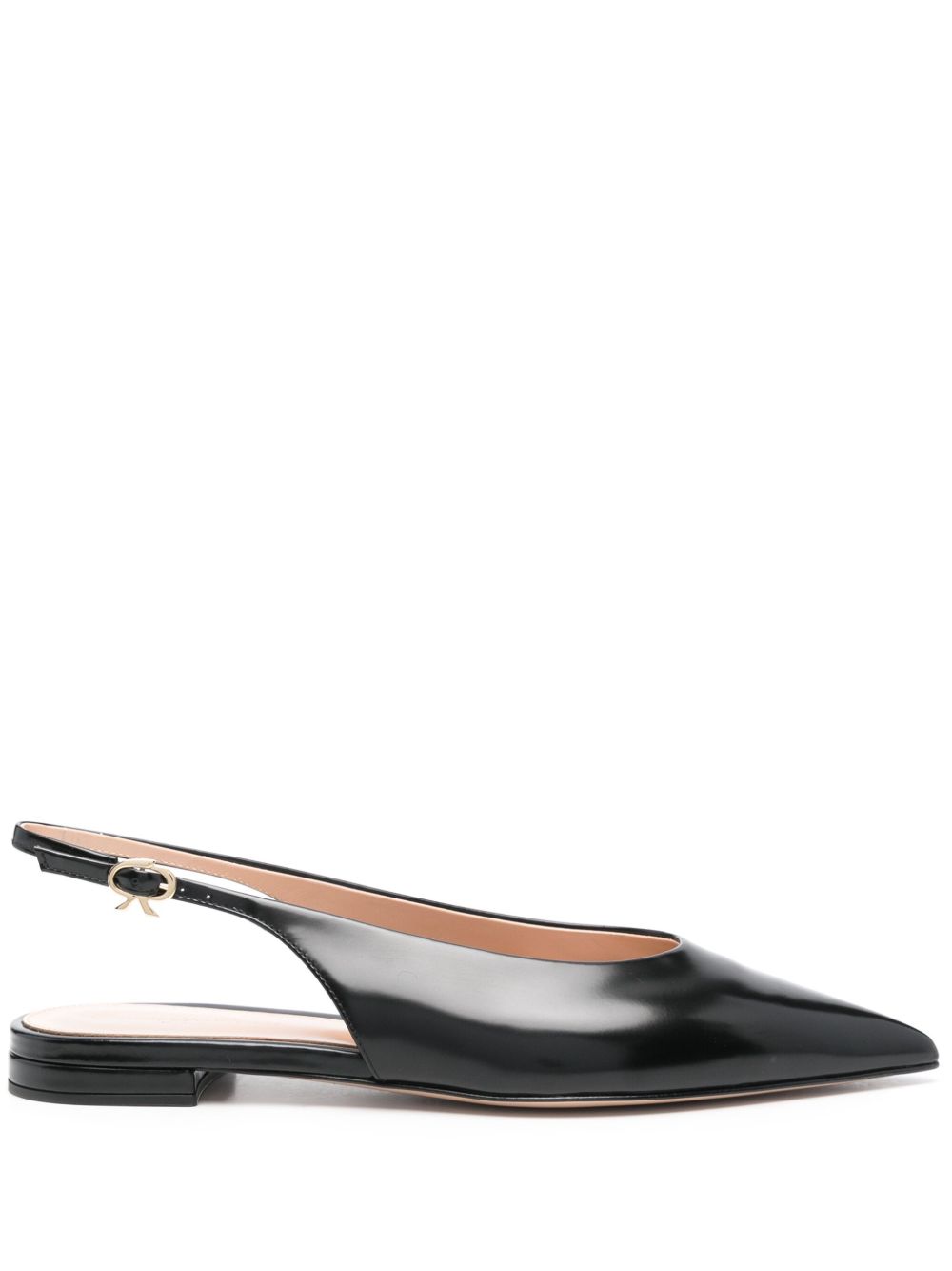 Gianvito Rossi Robbie 芭蕾平底鞋 - 黑色