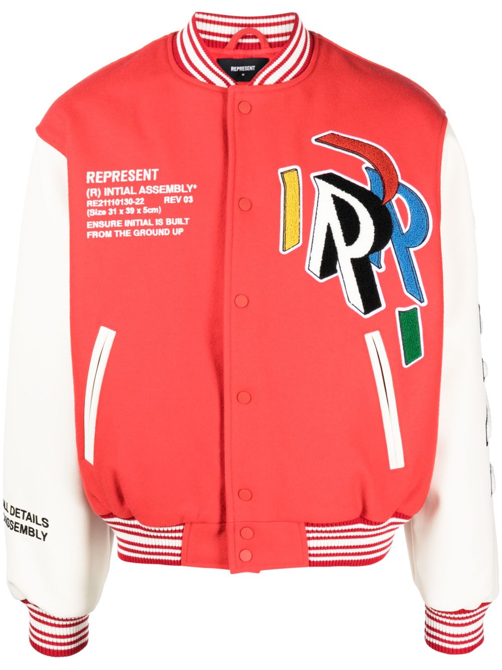 Represent Initial 棒球夹克 - 红色