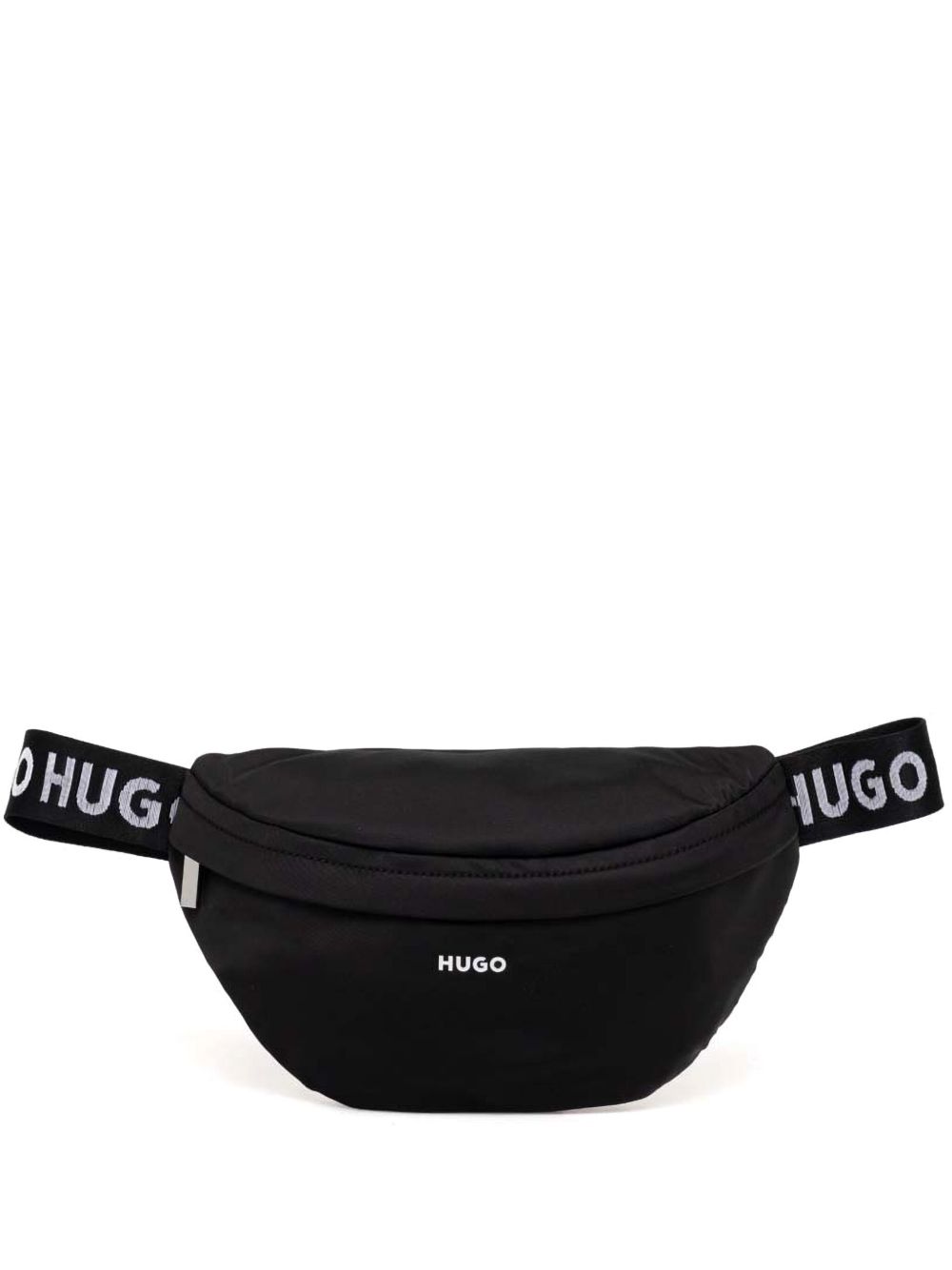 HUGO logo字母腰包 - 黑色