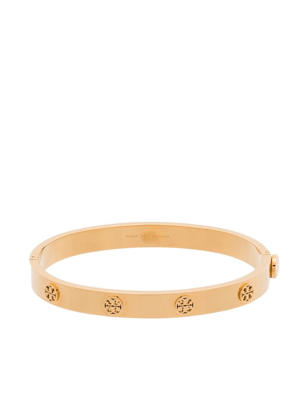 Tory Burch Miller 铰扣铆钉手镯 - 金色