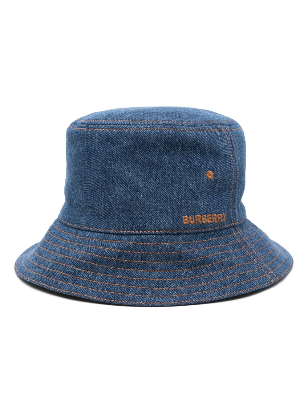 Burberry Pre-Owned logo刺绣渔夫帽（典藏款） - 蓝色
