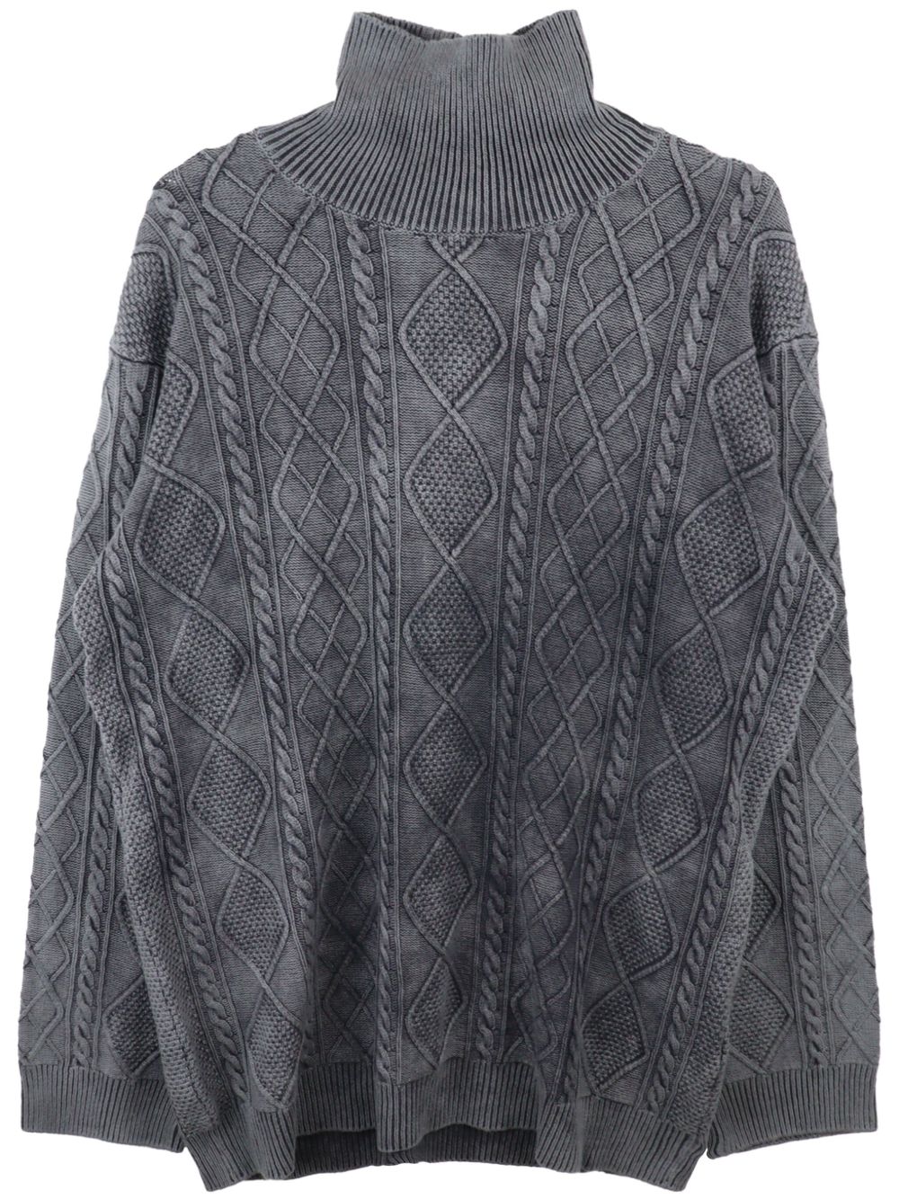 Yohji Yamamoto 高领棉毛衣 - 灰色