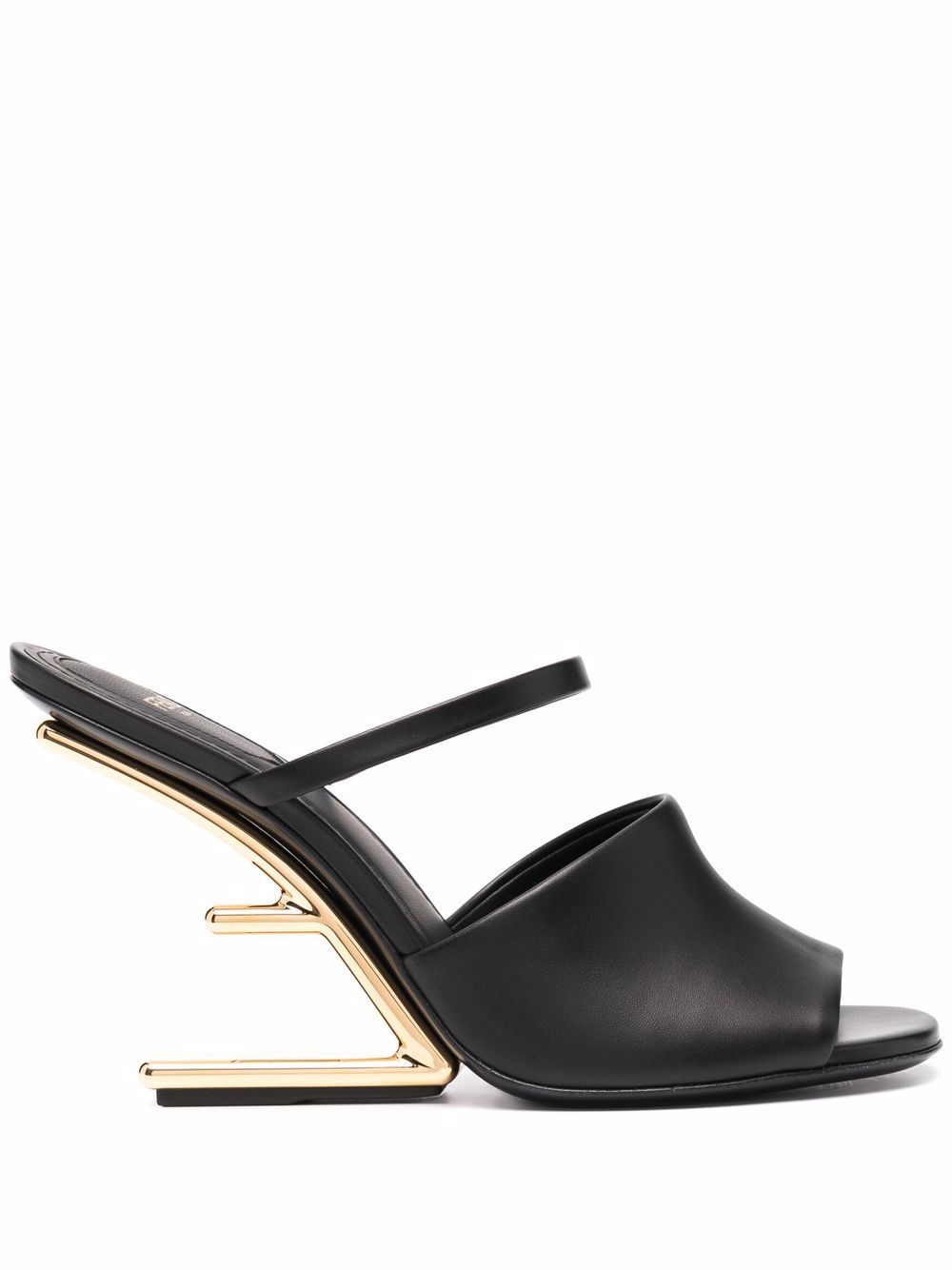 FENDI First 高跟穆勒鞋 - 黑色