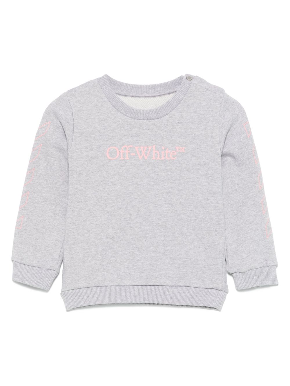 Off-White Kids logo印花卫衣 - 灰色