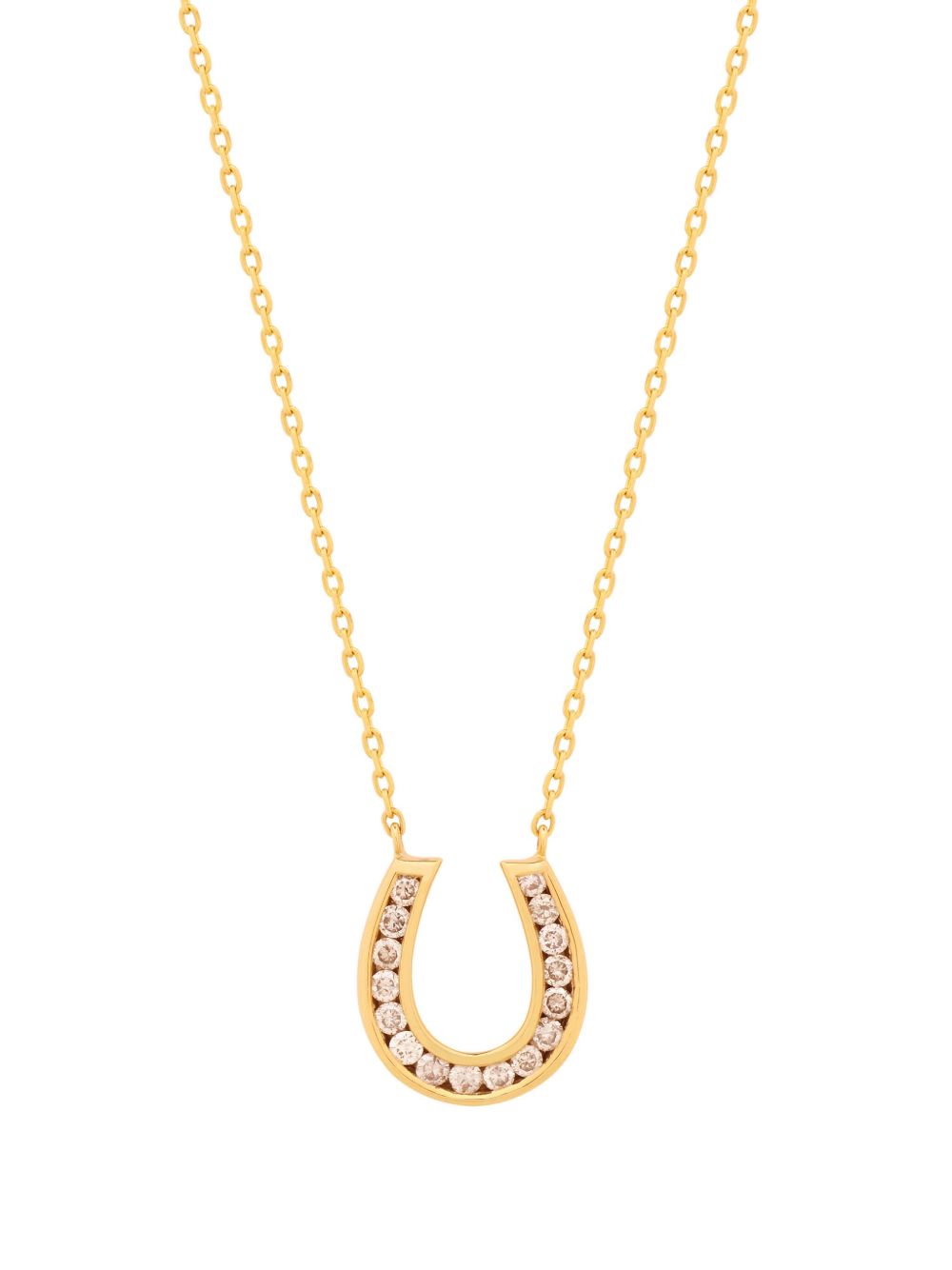 Kamushki 18K黄金 Horseshoe 钻石项链 - 黄色