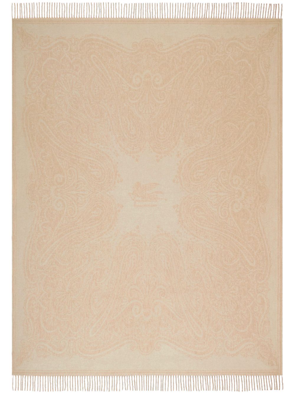 ETRO HOME 提花羊毛混纺毯子 - 中性色