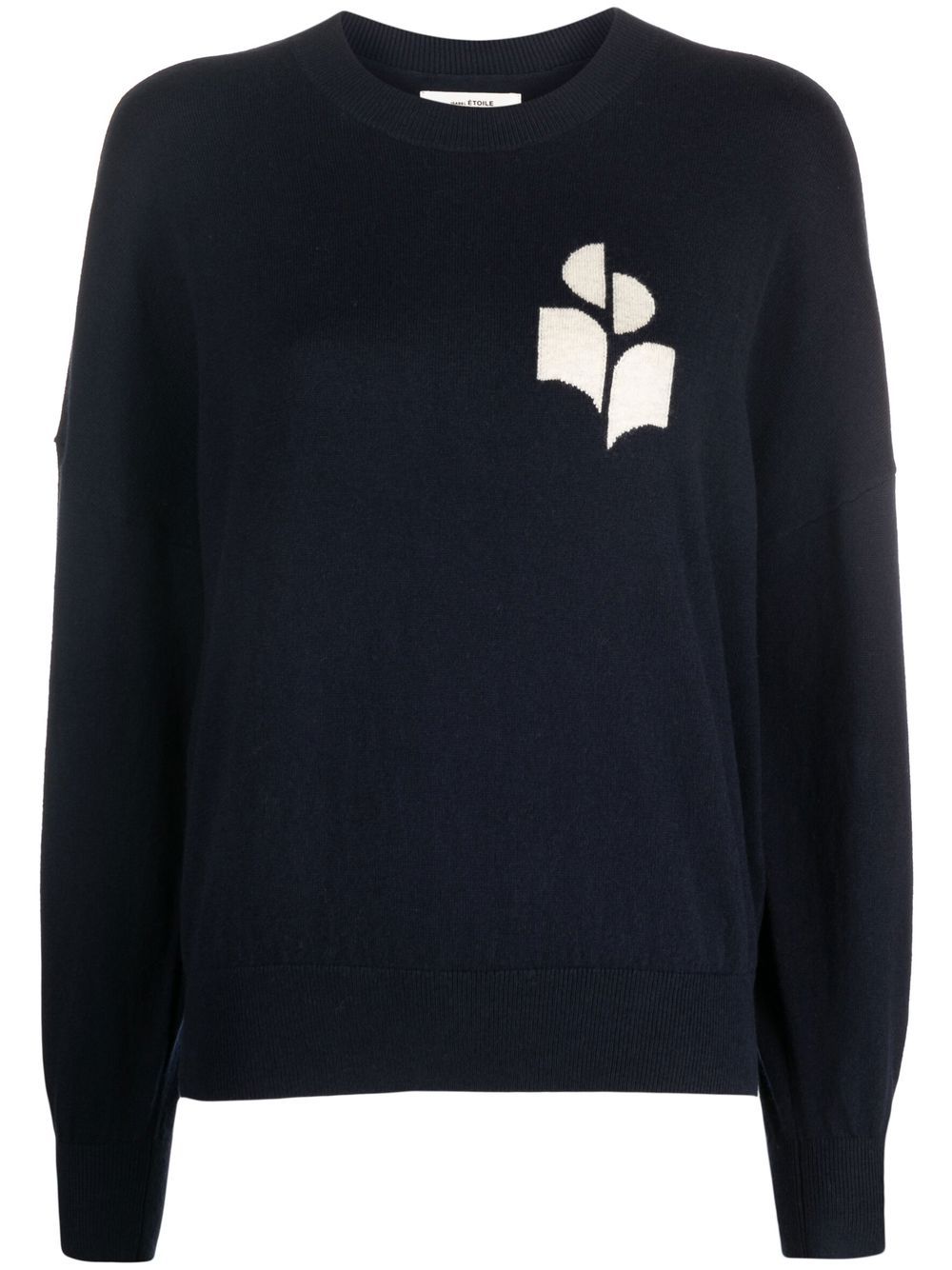 MARANT ÉTOILE Marisans logo嵌花毛衣 - 蓝色