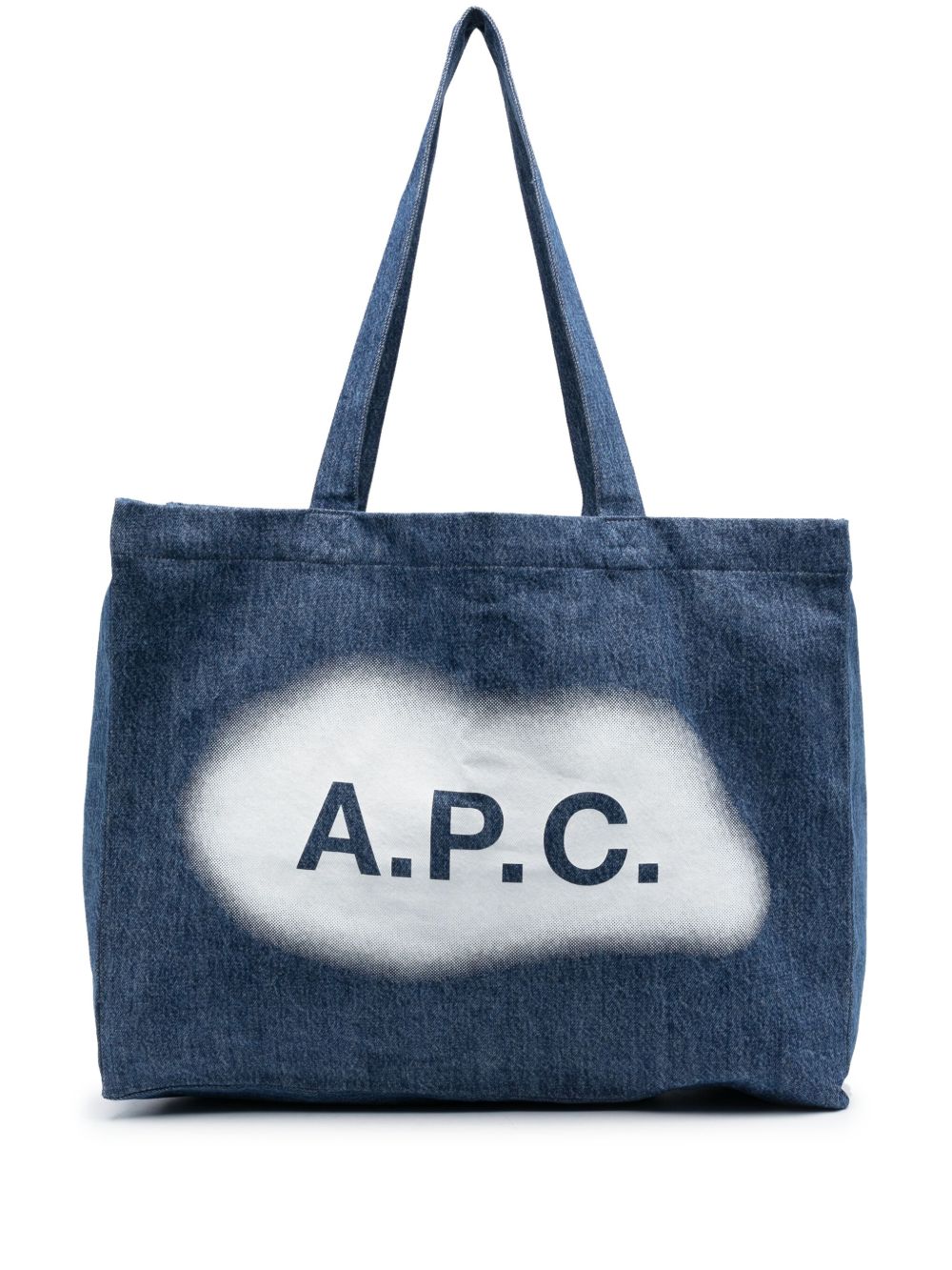 A.P.C. Diane logo印花托特包 - 蓝色