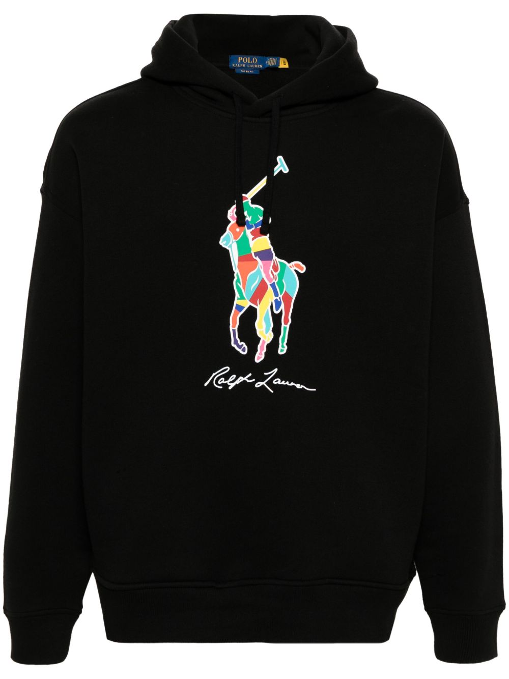 Polo Ralph Lauren Polo Pony 印花连帽衫 - 黑色