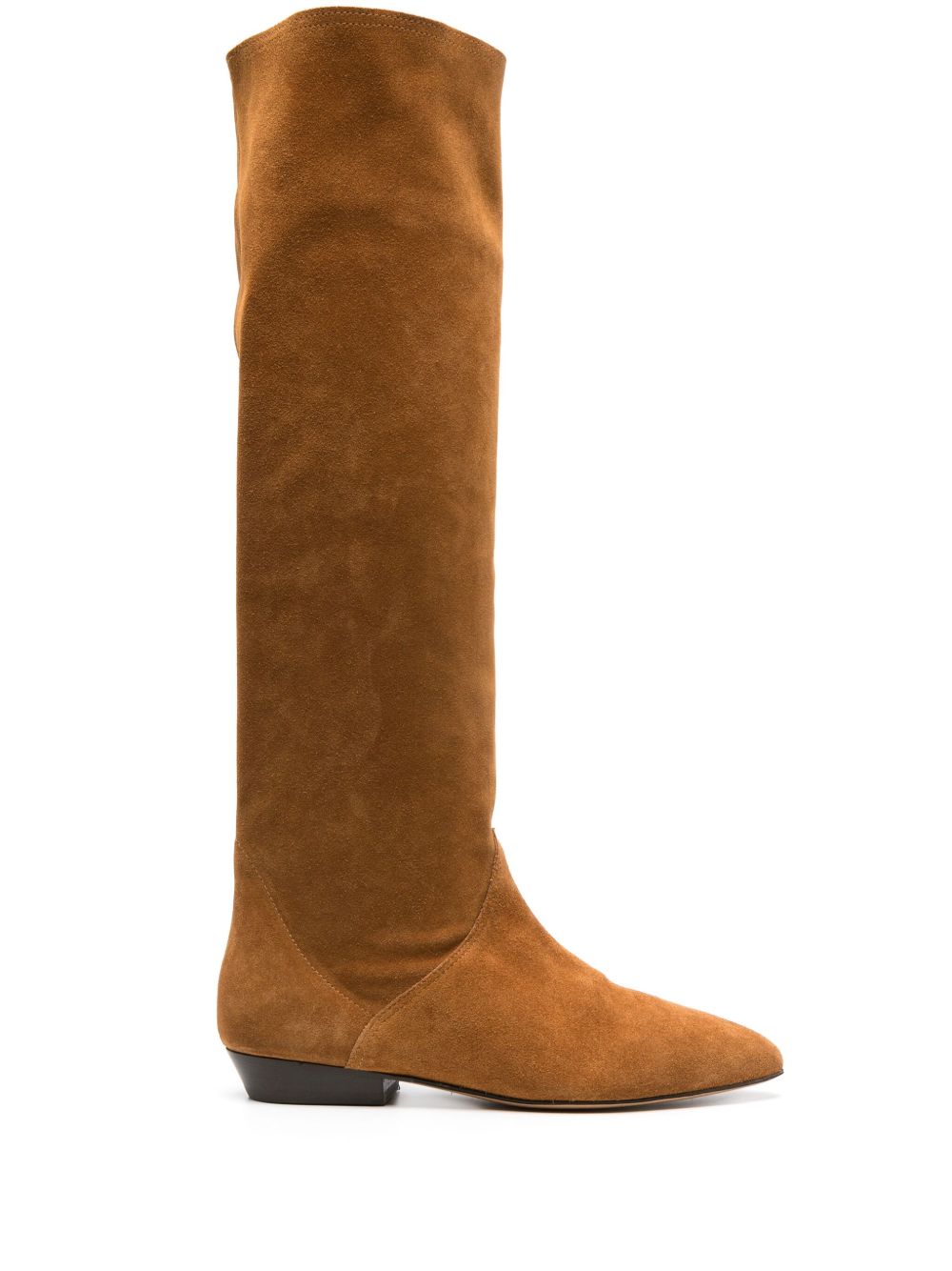 ISABEL MARANT Sayla 及膝绒面皮靴 - 褐色