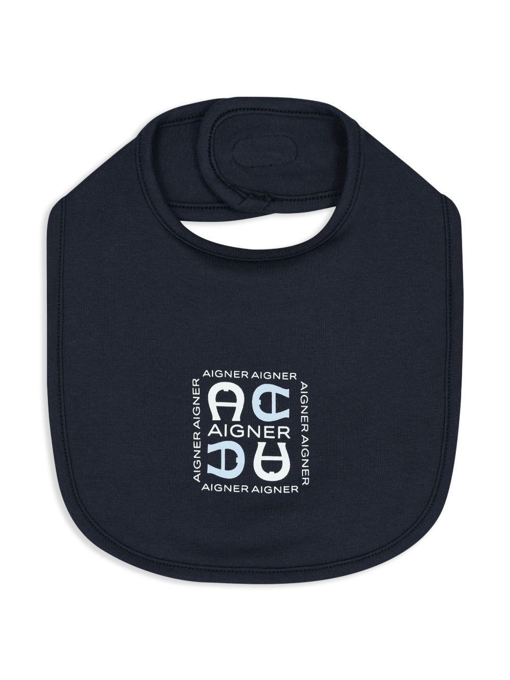 Aigner Kids logo印花围嘴 - 蓝色