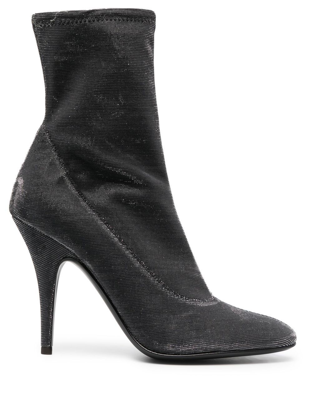 Giuseppe Zanotti Felicienne 金属感及踝靴 - 灰色
