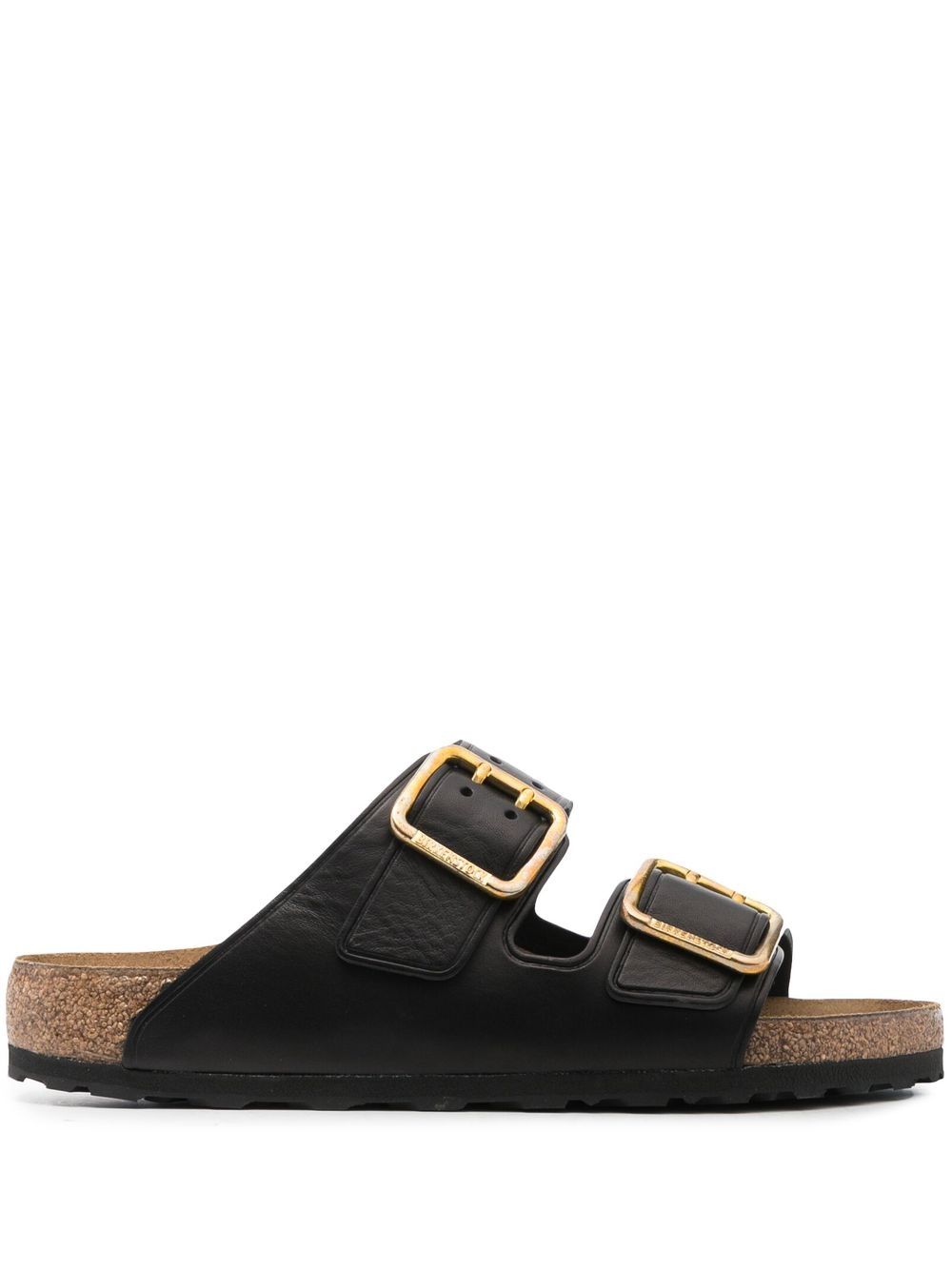 Birkenstock 双带皮质凉鞋 - 黑色