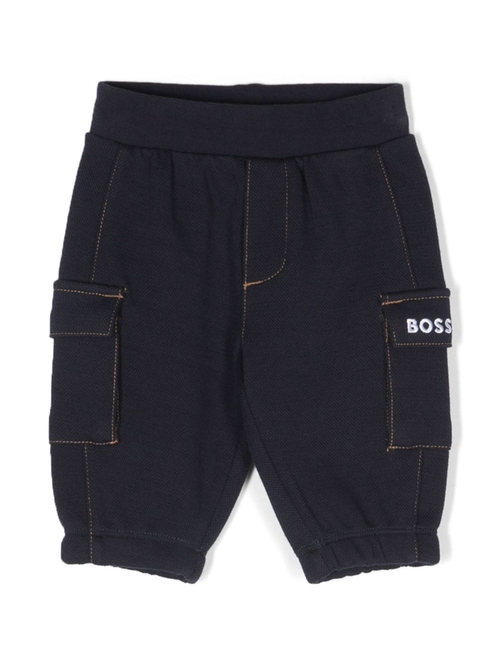 BOSS Kidswear logo刺绣运动裤 - 蓝色