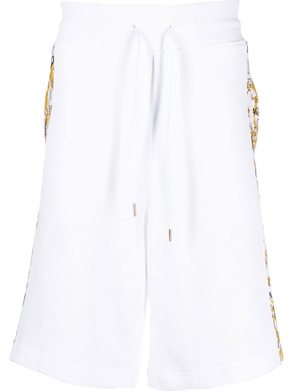 Versace Jeans Couture 巴洛克图案印花短裤 - 白色