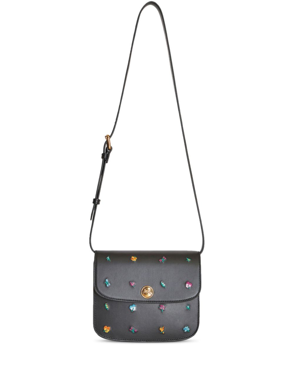ETRO Essential 花卉刺绣小号单肩包 - 黑色