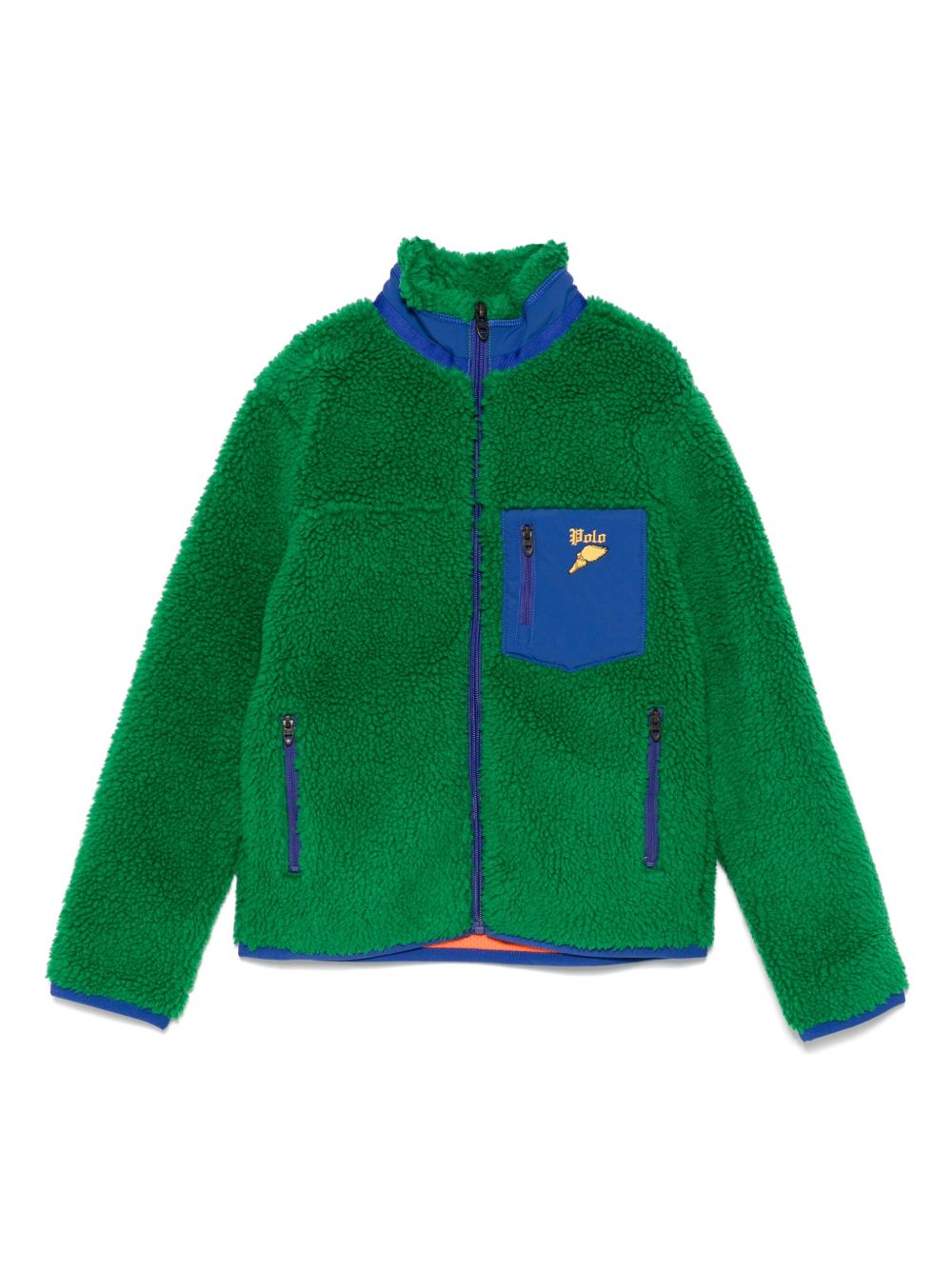 POLO RALPH LAUREN KIDS 混搭拼接夹克 - 绿色