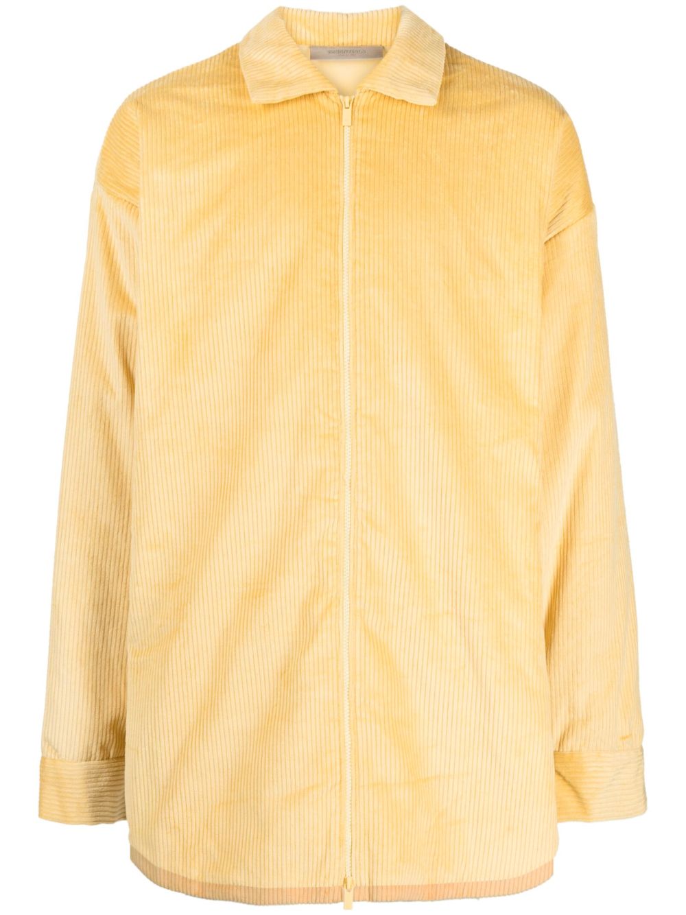 FEAR OF GOD ESSENTIALS 灯芯绒拉链衬衫式夹克 - 黄色