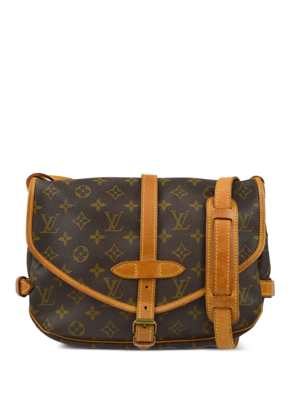Louis Vuitton Pre-Owned Saumur 30 斜挎包（1995年典藏款） - 褐色
