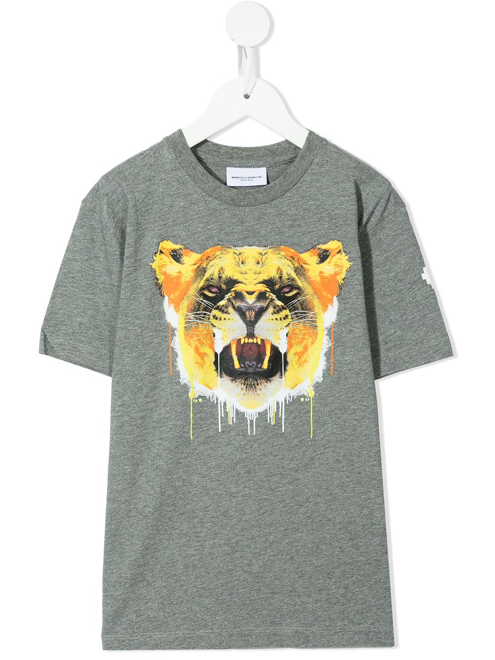 Marcelo Burlon County Of Milan Kids 老虎印花T恤 - 灰色