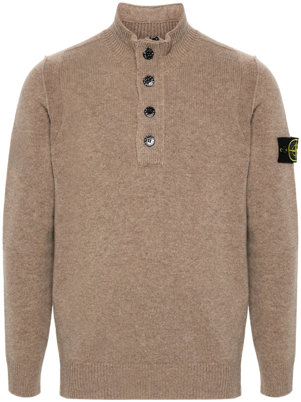Stone Island 罗盘徽章毛衣 - 褐色