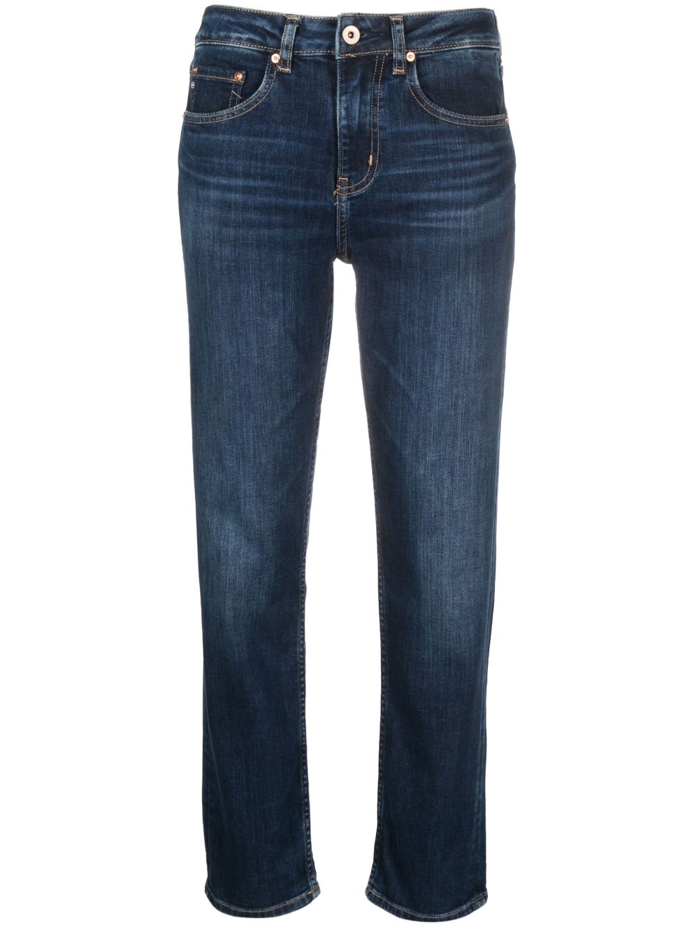 AG Jeans Girlfriend 直筒牛仔裤 - 蓝色