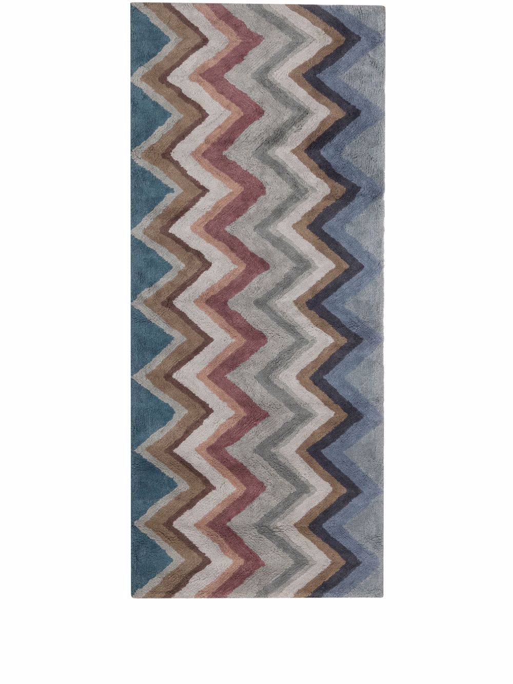 Missoni Home Z字形图案地毯 - 蓝色