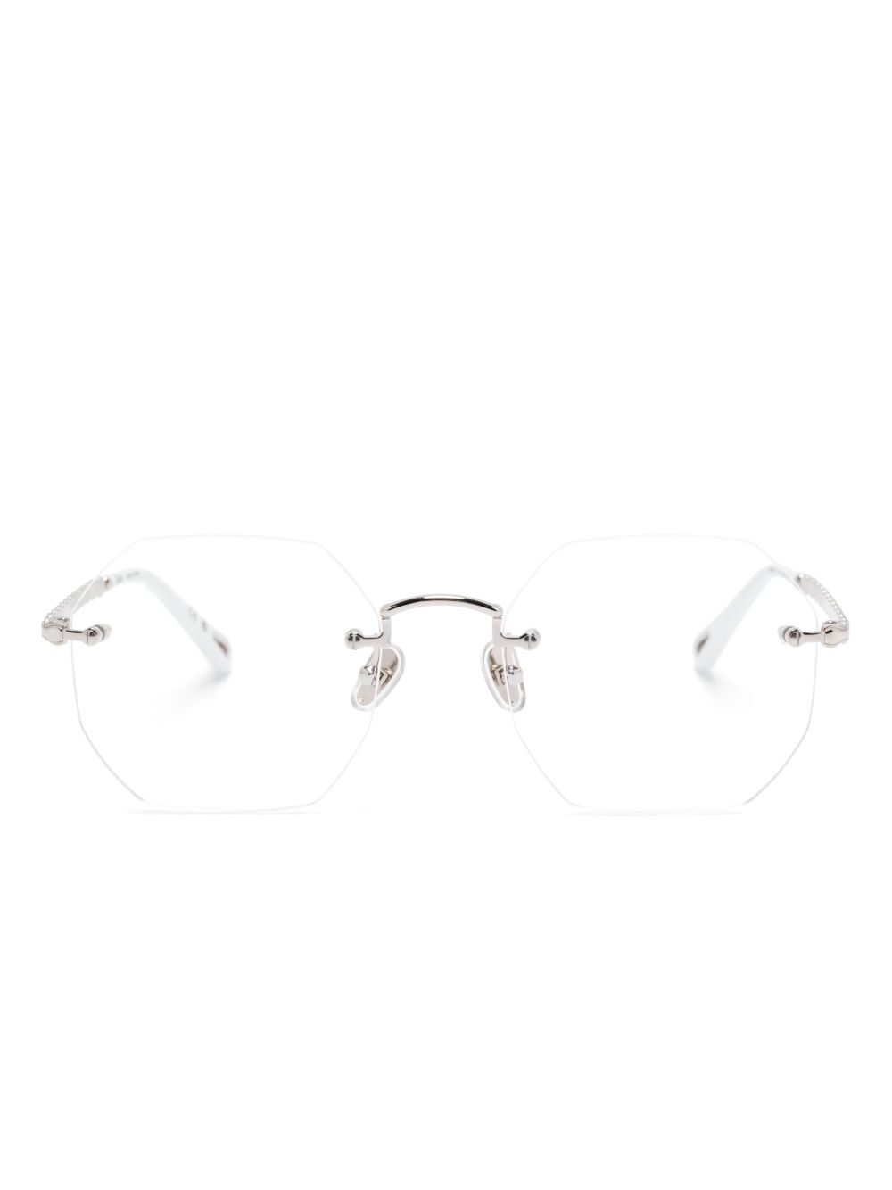 Chloé Eyewear 几何形框眼镜 - 银色