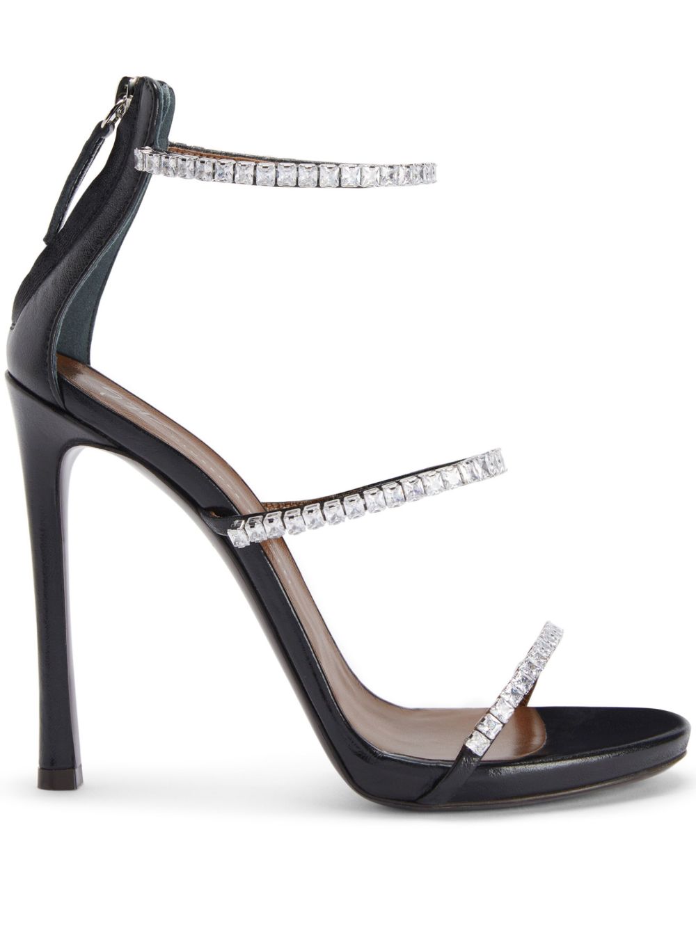 Giuseppe Zanotti Harmony 晶饰高跟凉鞋 - 黑色